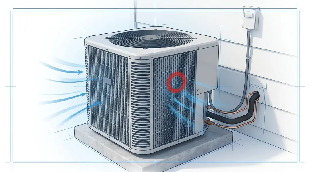 A-CLASS Heating and Air technician performing HVAC repair diagnostics